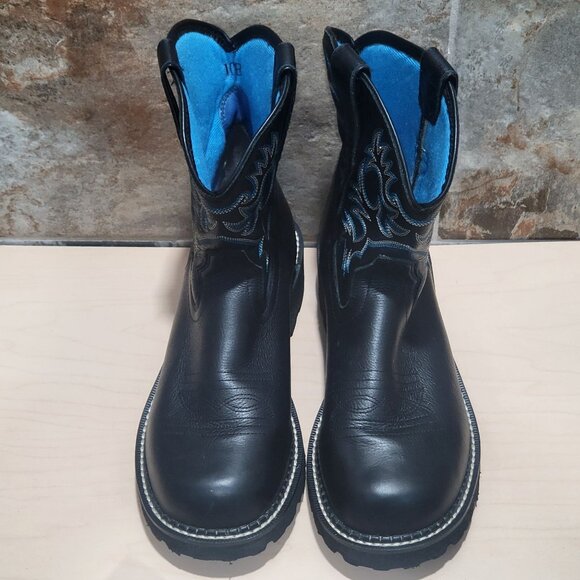 Ariat Fatbaby Womens Black Leather Cowboy Western Boot Size 10B - Picture 6 of 13